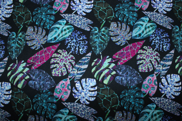 Jersey Blätter dunkelblau (10 cm)